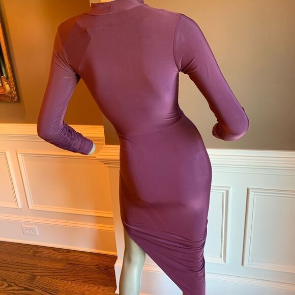 Prettylittlething Bodycon Dress Purple Sz 2 - Picture 4 of 4